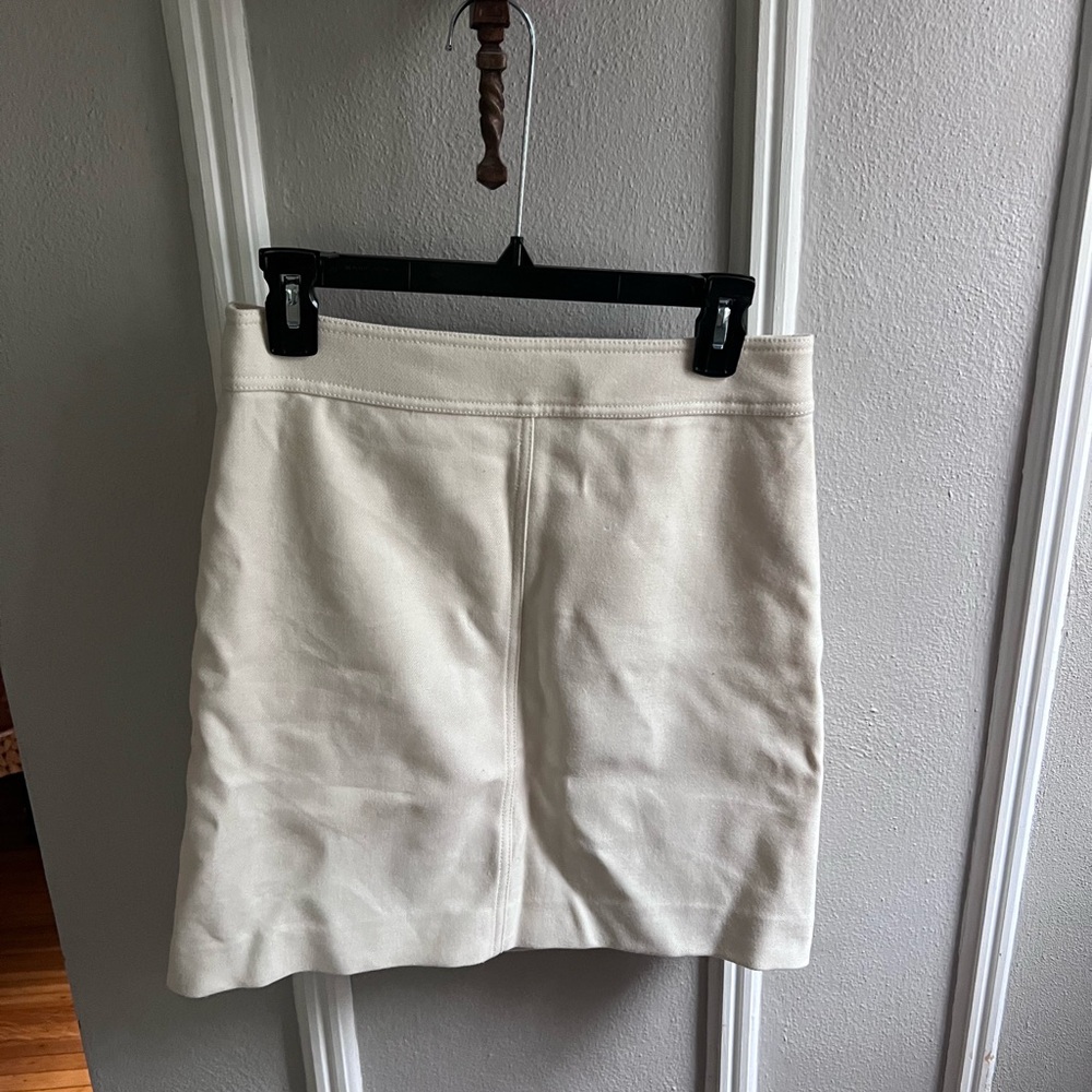 J CREW cream wool skirt